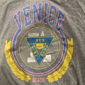 Brandy Melville J Galt Shirt Womens One Size Gray Long Sleeve Oversized Venice